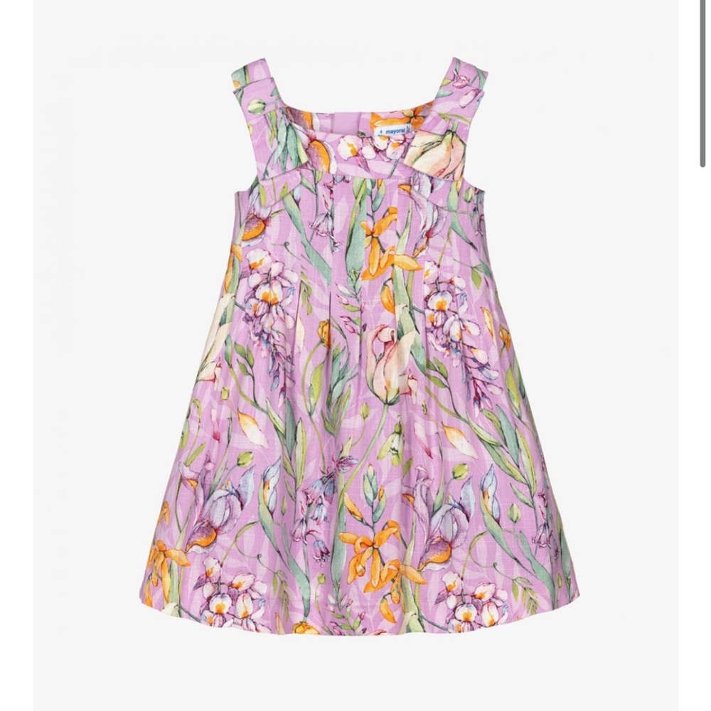 MAYORAL GIRLS PURPLE FLORAL DRESS